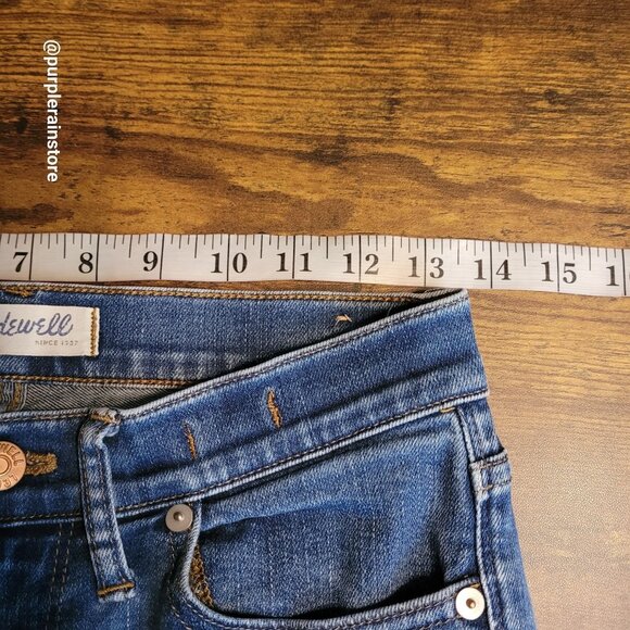 Madewell Jeans 27 High Riser Skinny Davis Wash B7131 Stretch Denim - Picture 6 of 11